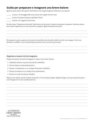 Guida per preparare e insegnare una breve lezione