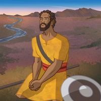 Illustration of Joshua praying.      Deuteronomy 34:1-9; Joshua 1:1-4; Alma 45:19