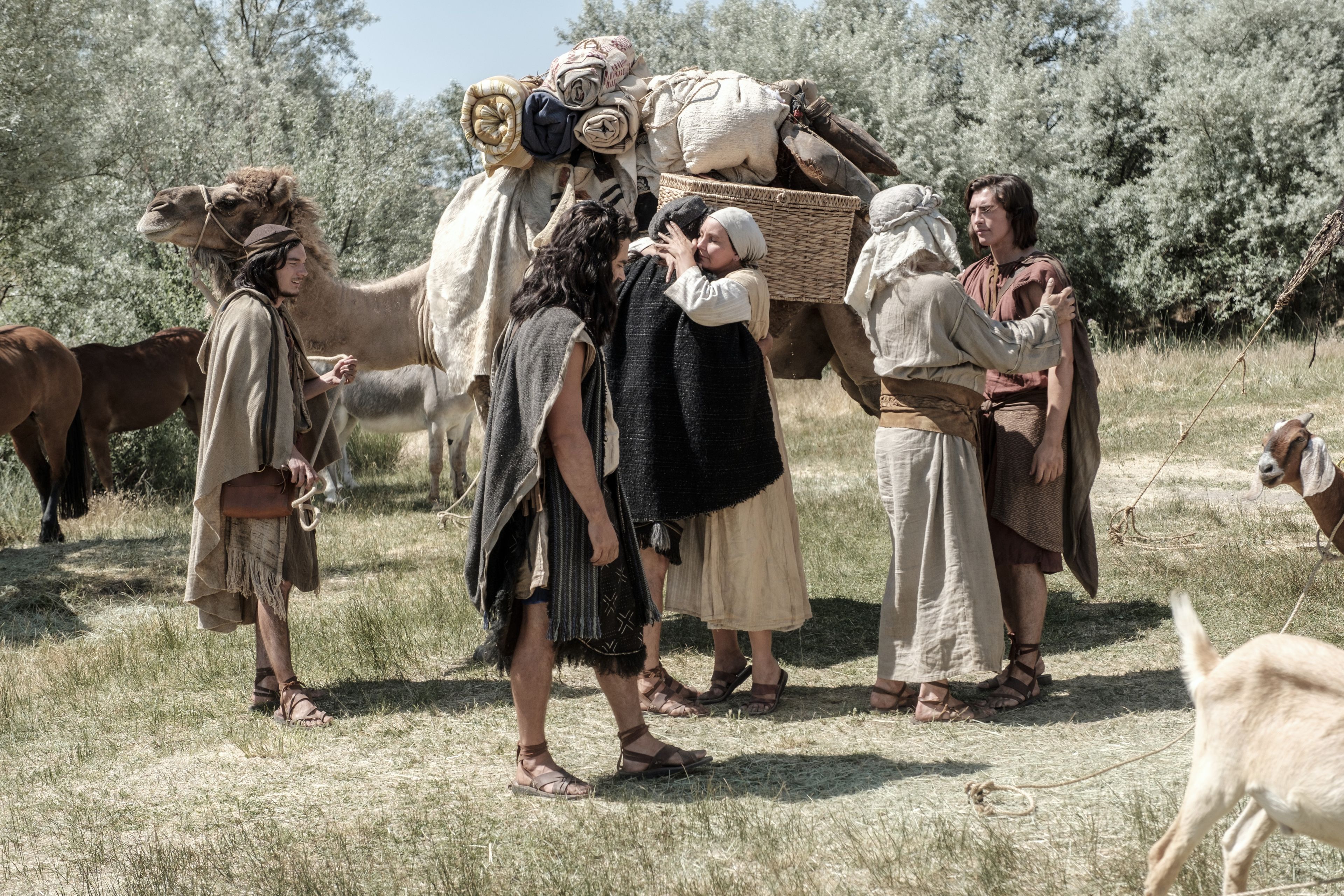Nephi and his brothers bid farewell to their parents.