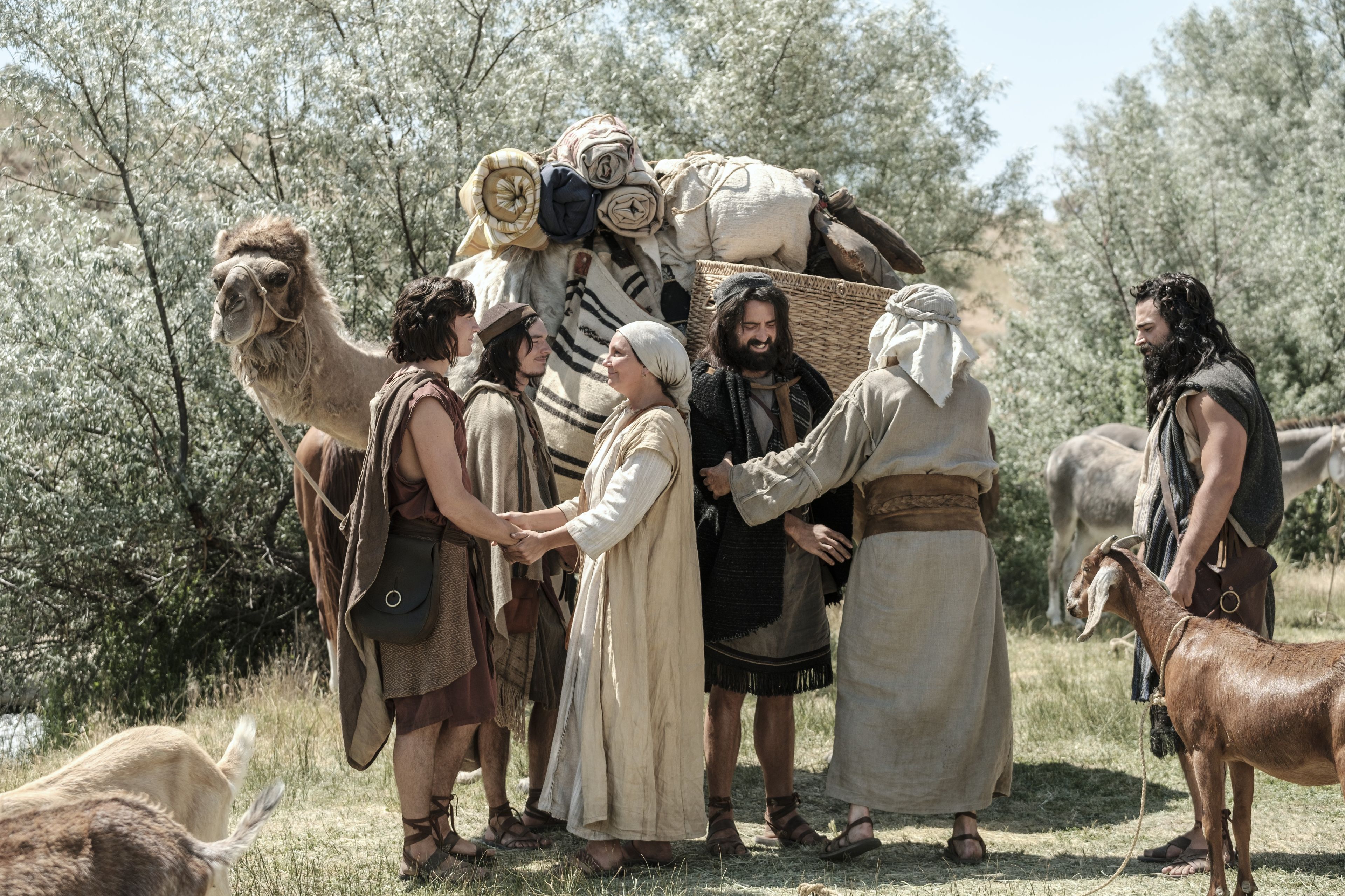 Nephi and his brothers leave to obtain the brass plates.