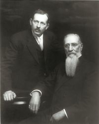 Vintage portrait of father and son - Joseph F. Smith and Joseph Fielding Smith