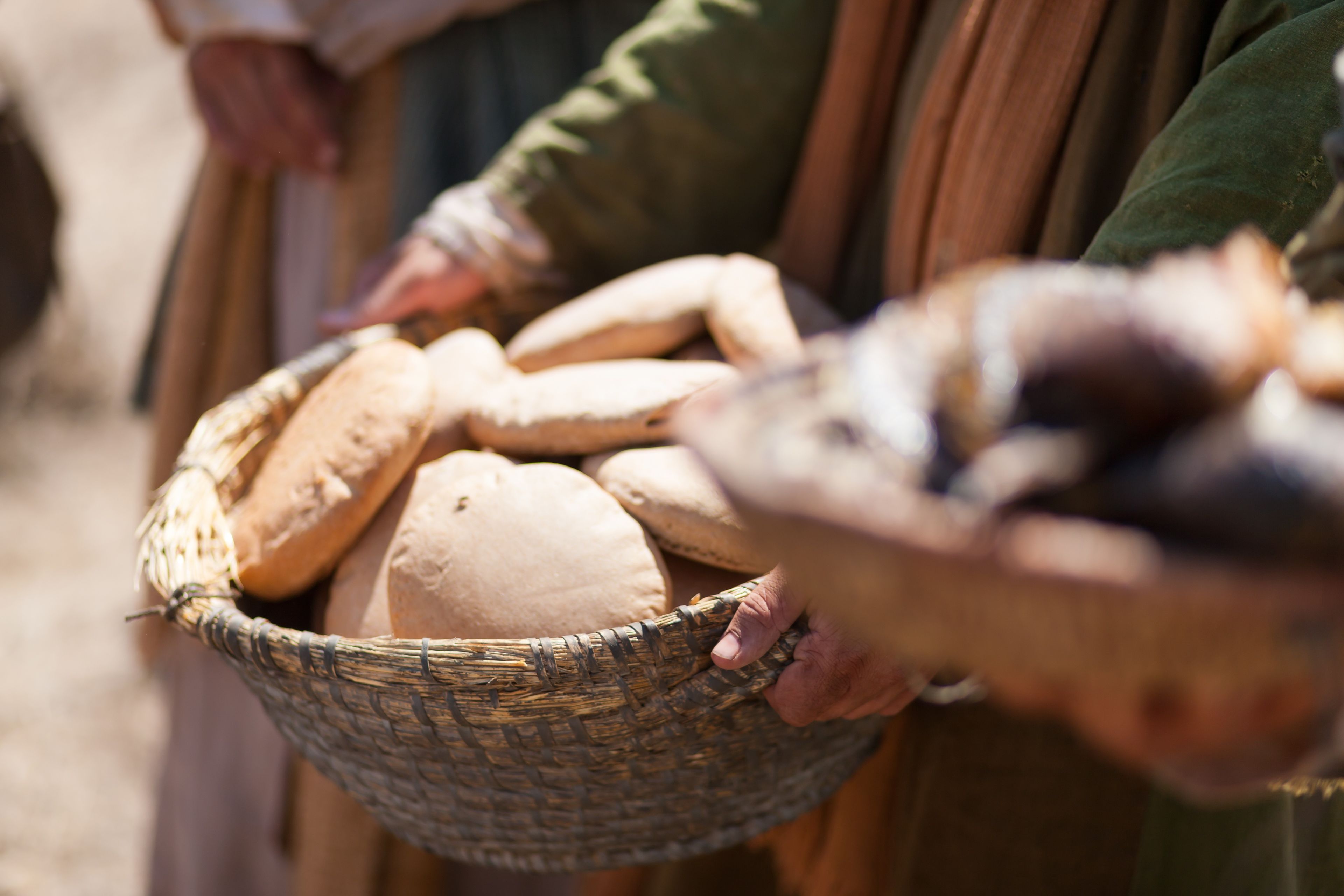 The loaves of bread used by Jesus Christ to feed 5,000 people.