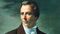 Portrait of the Prophet Joseph Smith, Jr. Joseph's head is turned to the side in a three-quarter view,