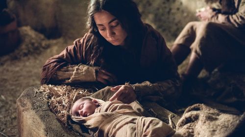 María mirando al niño Jesús