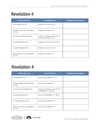 handout, Revelation 4