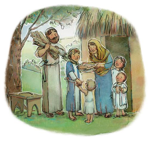 Jézus a családjával