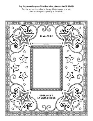 Hoja de actividades: Soy de gran valor