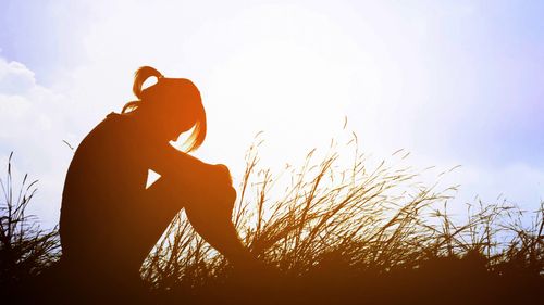 young woman thinking