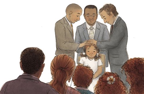 Batang babaye nga nagdawat og kompirmasyon nga panalangin