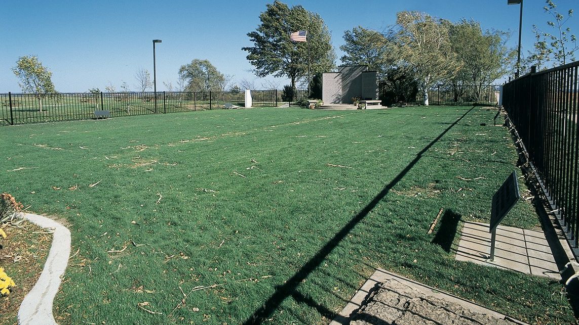 The trees and lawn at the LDS temple site in Far West, Missouri.