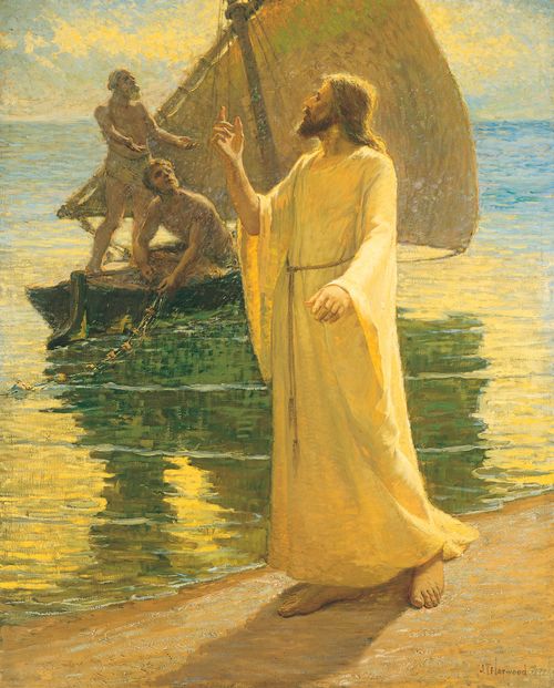 Cristo llama a Pedro y a Andrés, por James T. Harwood