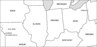 mapa, Ohio a Misuri