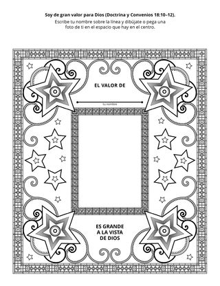 hoja de actividades para niños