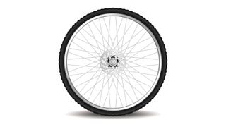 Bicycle tire wheel isolated on white background.
