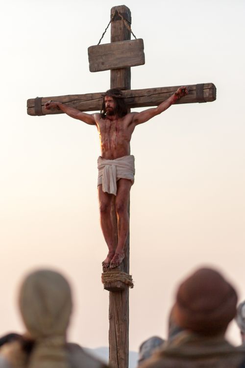 Matthew 27:26–50, Detail of Christ on the cross