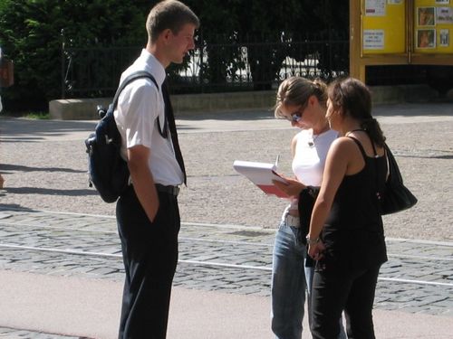 missionary with two women