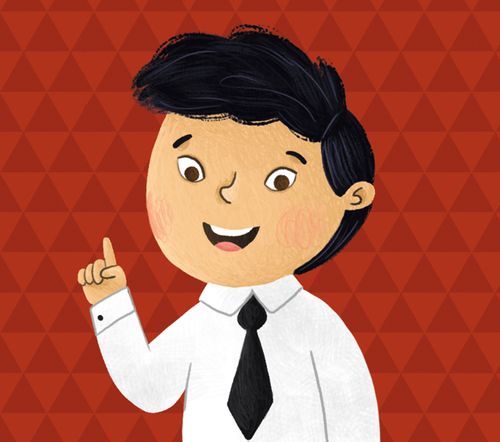 样子很开心的男孩