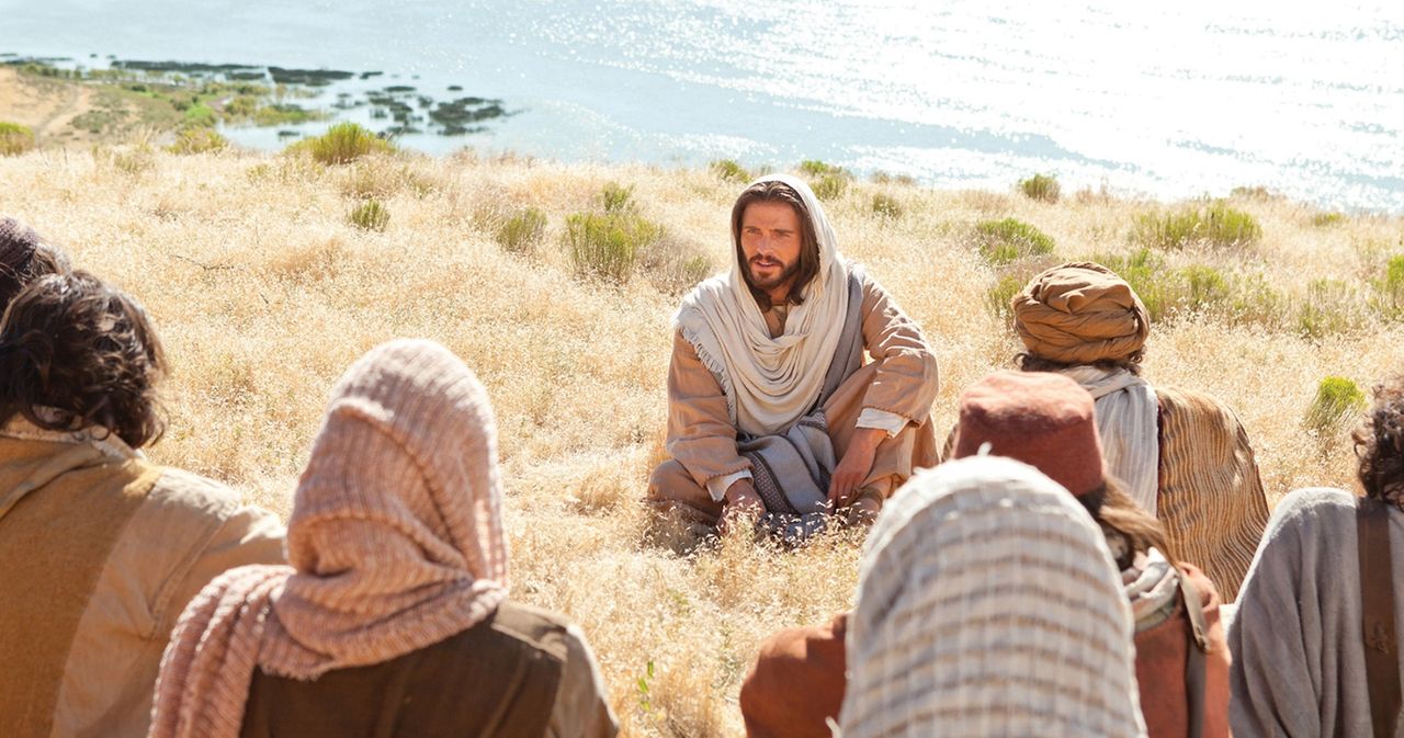 Jesus teaches the Sermon on the Mount
