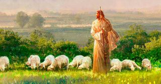 Christ as a shepherd