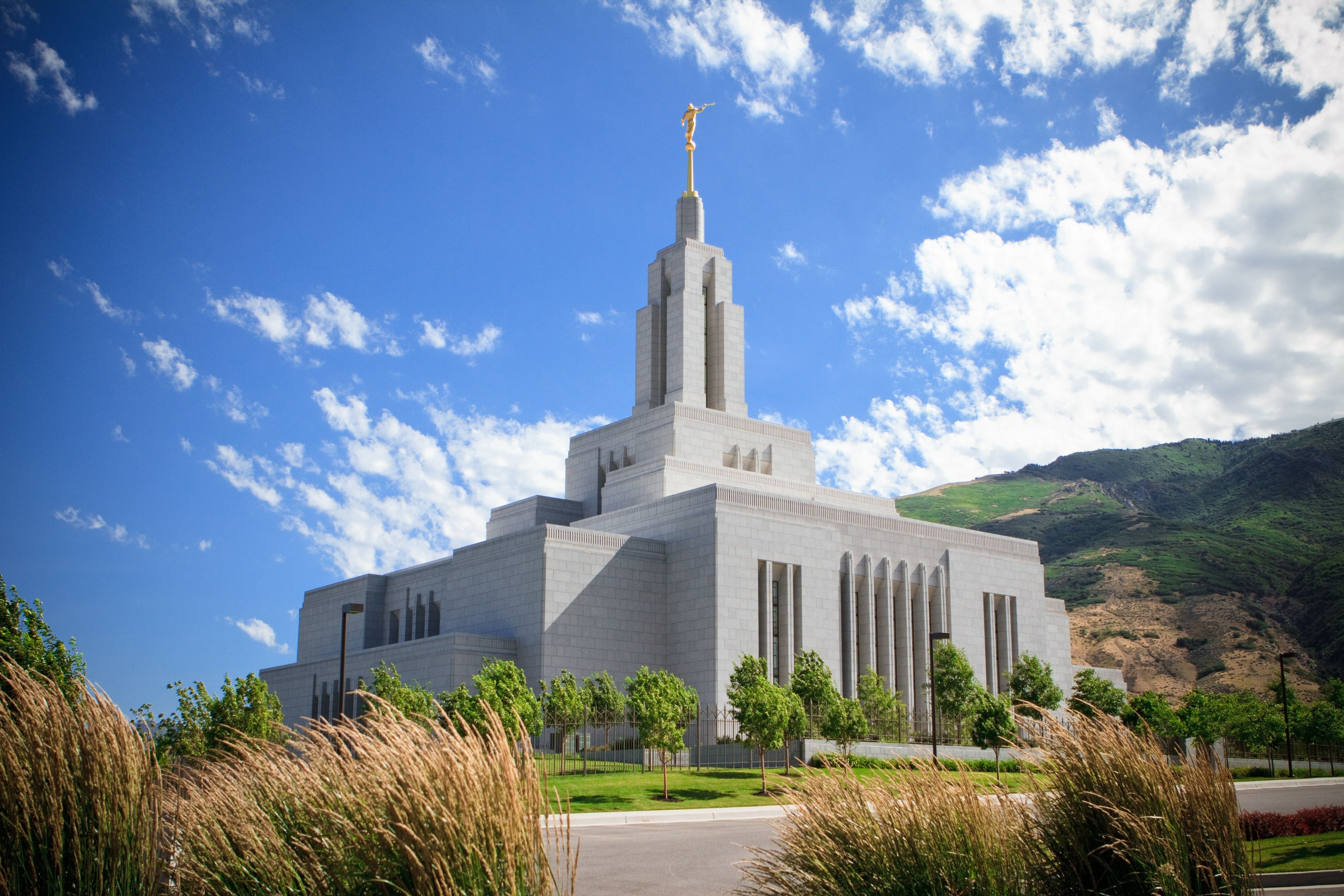 The Draper Utah Temple and grounds.