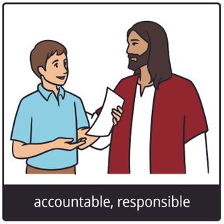 accountable, responsible gospel symbol