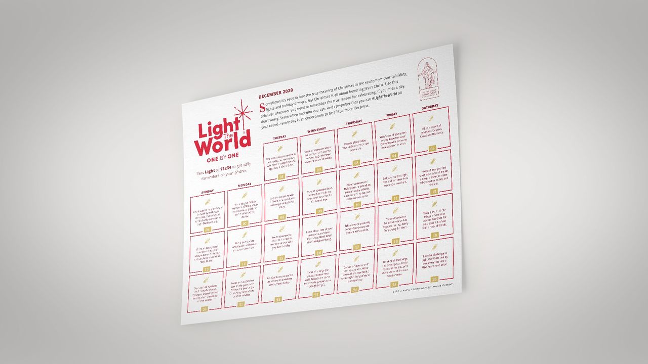 Light the World daily service calendar