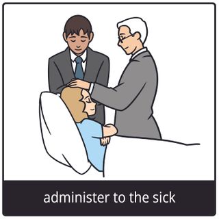 administer to the sick gospel symbol