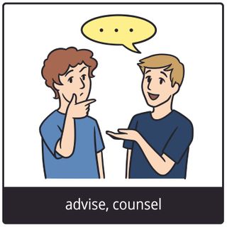 advise, counsel gospel symbol