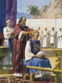 Moses Gives Aaron the Priesthood