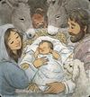 baby Jesus, Mary, and Joseph
