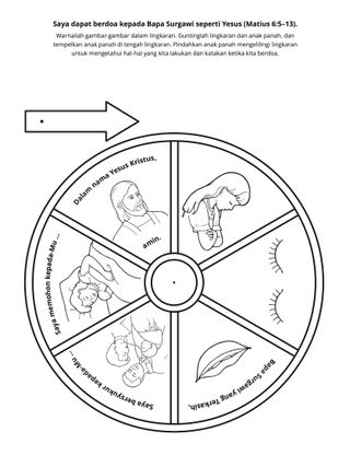 halaman kegiatan: saya dapat berdoa seperti yang Yesus lakukan