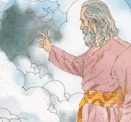 Moses telling Satan to go away