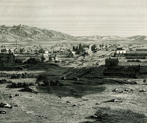 1853년 솔트레이크시티 모습을 묘사한 그림