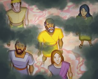 burra dhe gra shohin lart dritën përmes reve të errësirës