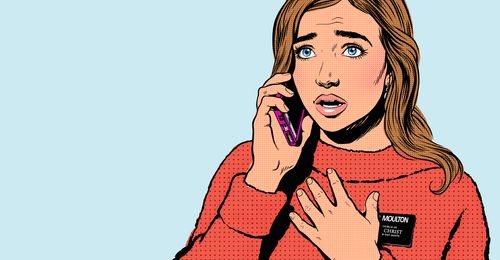 young woman on phone