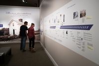 Youth visitors interacting and experiencing the new exhibit "Sisters for Suffrage: How Utah Women Won the Vote".