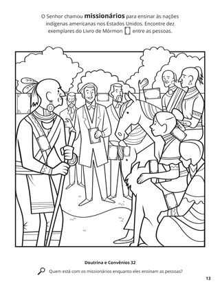Missionaries Called to the American Indian Nations coloring page