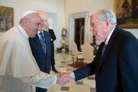 M. Russell Ballard Welcomed by Pope Francis