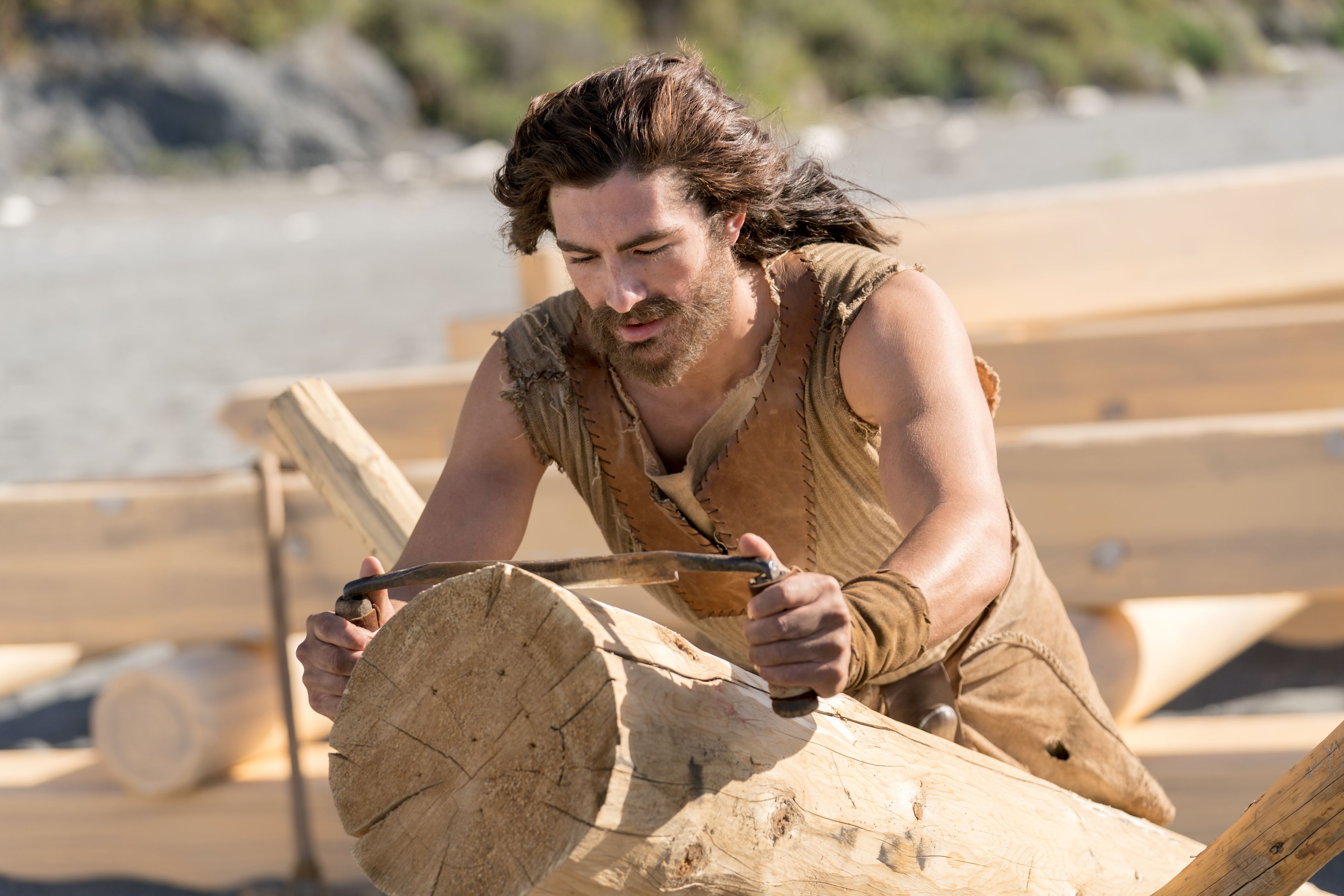 Nephi works on building the ship.