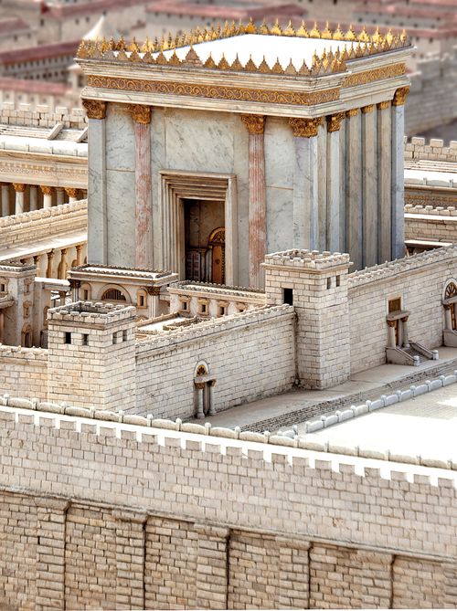 model of the temple of Herod as it was thought to be in AD 67