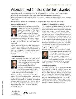 utdelingsark, Vi fremskynder arbeidet med å frelse sjeler