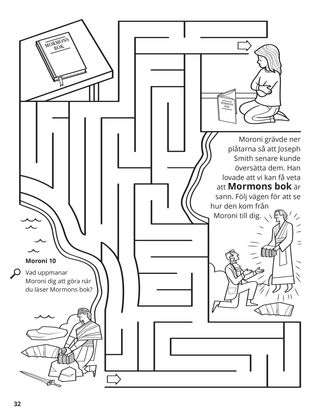 Moroni Buried the Gold Plates coloring page