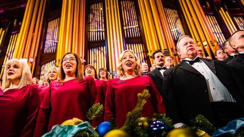 Various people perform as part of the 2022 Tabernacle Choir Christmas Concerts.
