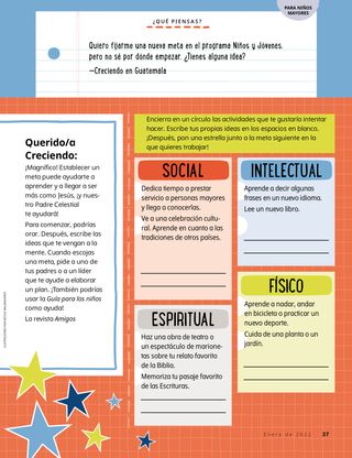 Page from the January 2022 Friend Magazine.