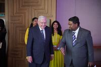 M. Russell Ballard attends a stake conference in New Delhi, India in May 2019.