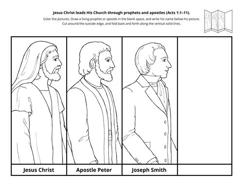 Art depicting Jesus Christ, the Apostle Peter, and Joseph Smith.