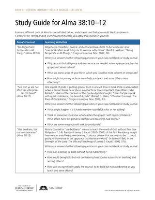 handout, study guide