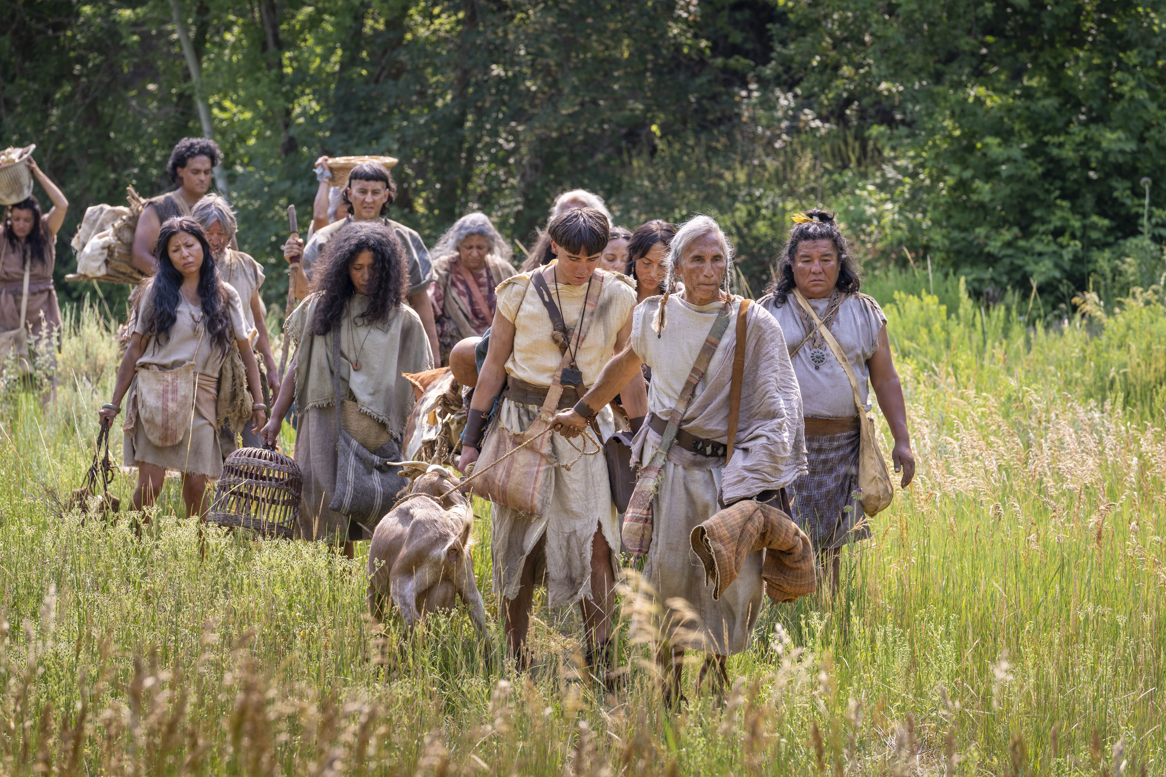 A group of survivors travel in the wilderness toward the City Bountiful.