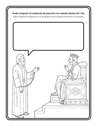 Hoja de actividades: Puedo compartir mi testimonio