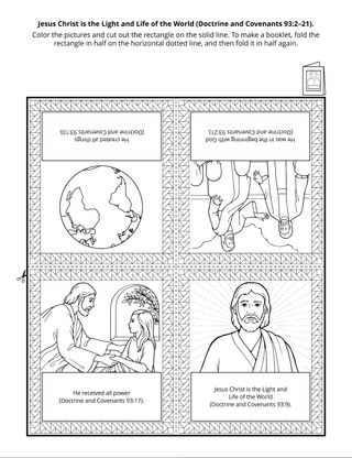 activity page: Jesus Christ is the Light and Life of the world